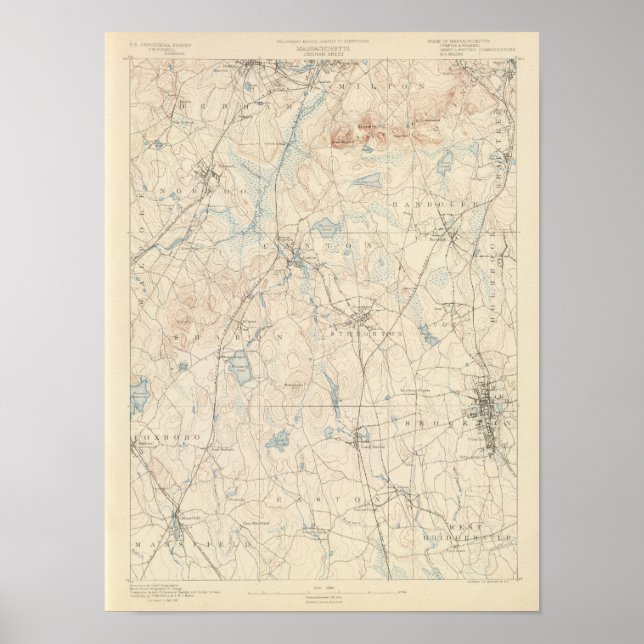 Póster Dedham, Massachusetts (Frente)