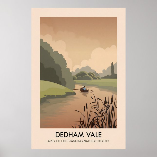 Póster Dedham Vale AONB Travel Poster (Frente)