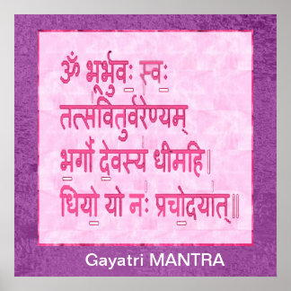 Póster Dedicación a GAYATRI Mantra