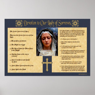 Póster Dedicación a Nuestra Señora de los Dolores.