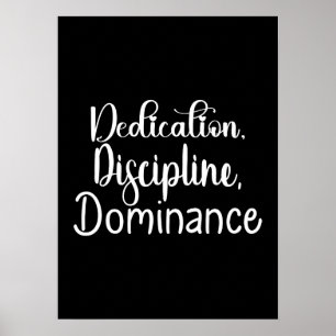 Póster Dedicación, Disciplina - Hustle, Gimnasio, Éxito
