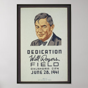 Póster Dedicación, Will Rogers Field, Oklahoma City, juni
