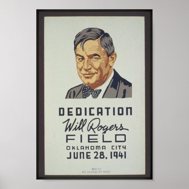Póster Dedicación, Will Rogers Field, Oklahoma City, juni (Frente)