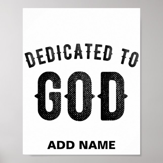 PÓSTER DEDICADO A DIOS PERSONALIZABLE GUAY TEXTO NEGRO (Frente)