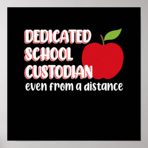 Póster Dedicado al Custodio Escolar Janitor Suppo