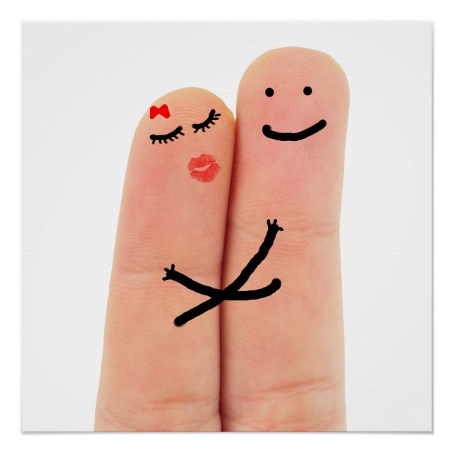 Póster Dedos enamorados (Anverso)