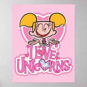 Póster Dee Dee - Amo Unicornios