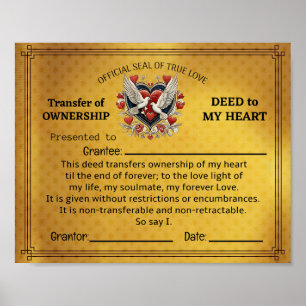 Póster Deed to my heart Print, Value Poster Paper (Matte)