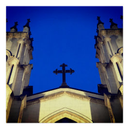 Póster Deep blue cross