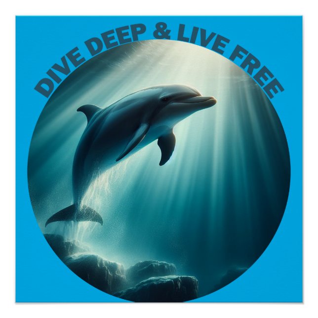 Póster Deep Live Free Dolphin (Anverso)