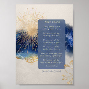 Póster Deep Peace Irish / Cita de bendición en gaélico