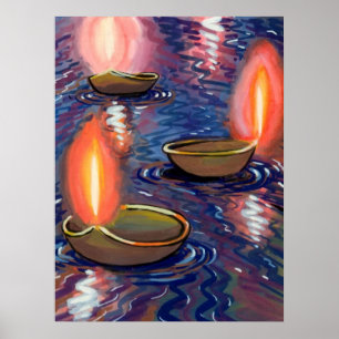 Póster Deepas pintadas en el río