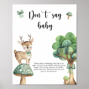 Póster Deer acuarela - No digas Poster bebé
