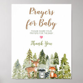 Póster Deer Animal Adventure Camper Prayers para Baby Pos