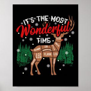 Póster Deer Bbq Funny Grilling Bbq Pitmaster Navidades Rb