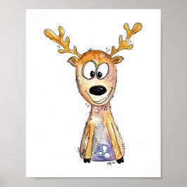 Póster Deer caprichoso