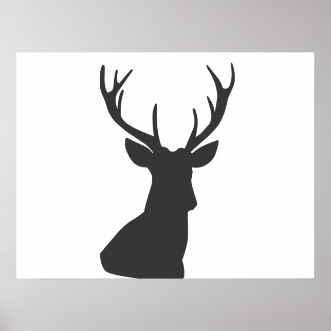 Póster Deer Deer Silhouette Silhouette Animal Wild Postca (Frente)