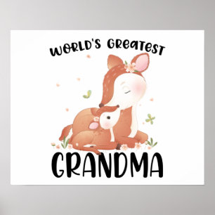 Póster Deer Doe y la abuela más grande del mundo