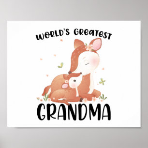 Póster Deer Doe y la abuela más grande del mundo