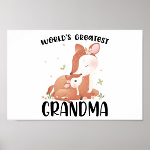 Póster Deer Doe y la abuela más grande del mundo