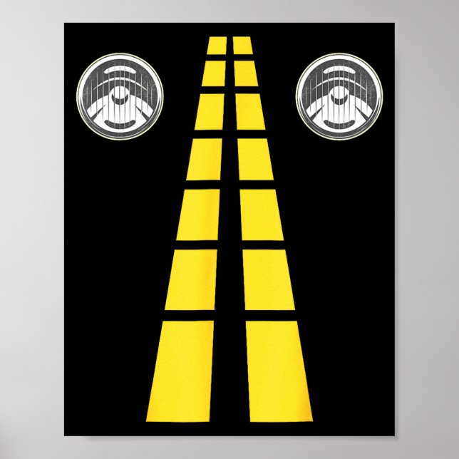 Póster Deer Headlights With Road Markings Couples Costume (Frente)