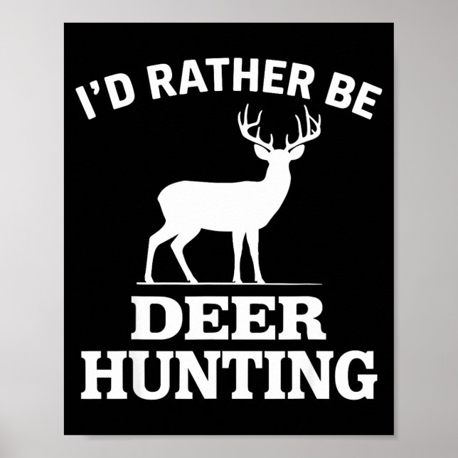 Póster Deer Hunting Art For Men Women Buck Elk Hunter Dee (Frente)