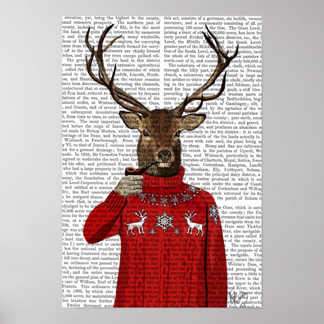 Póster Deer in Ski Sweater (Frente)