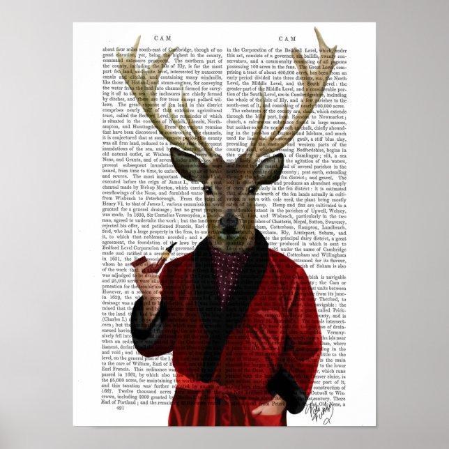 Póster Deer in Smoking Jacket (Frente)