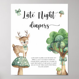 Póster Deer - Juego de pañales nocturnos