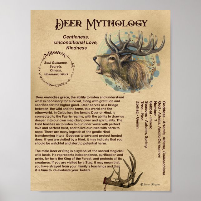 PÓSTER DEER MYTHOLOGY POSTER (Frente)
