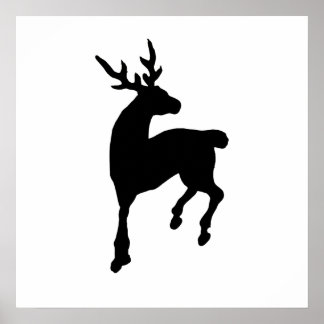Póster Deer Silhouette