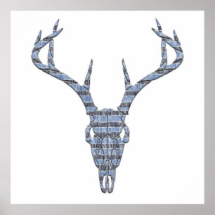 Póster Deer Skull Wall Art