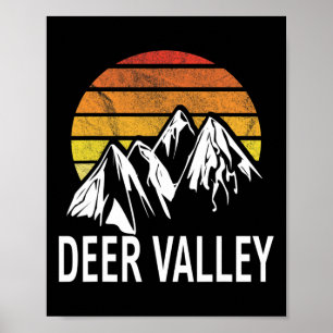 Póster Deer Valley Park City Utah Usa Ski Resort Snowboar