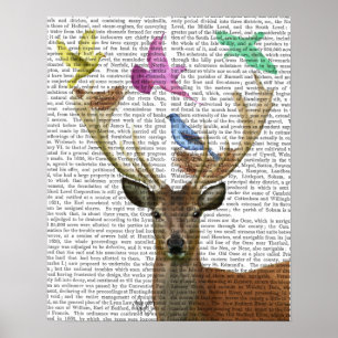 Póster Deer y Aves Nidos Pastel Sombras