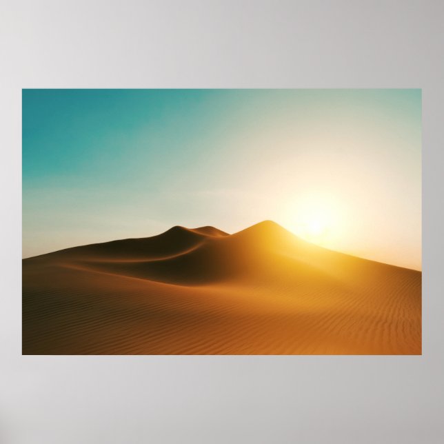 Póster Deert Dunes Sunset Mood Art (Frente)