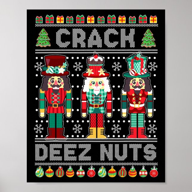 Póster Deez Nutcracker Navidades feos navideños (Frente)