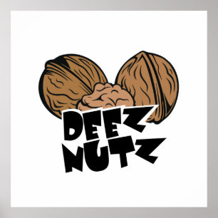 Póster Deez Nutz Funny Illustration
