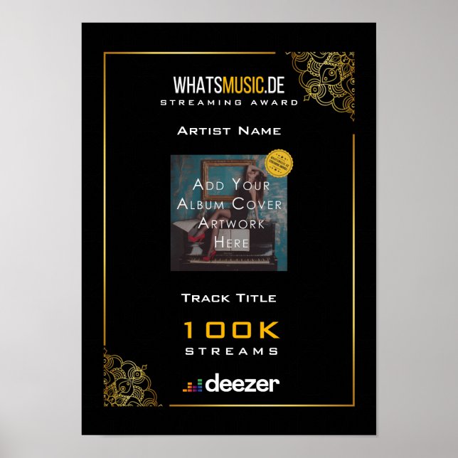 Póster Deezer Music Streaming Award (Frente)