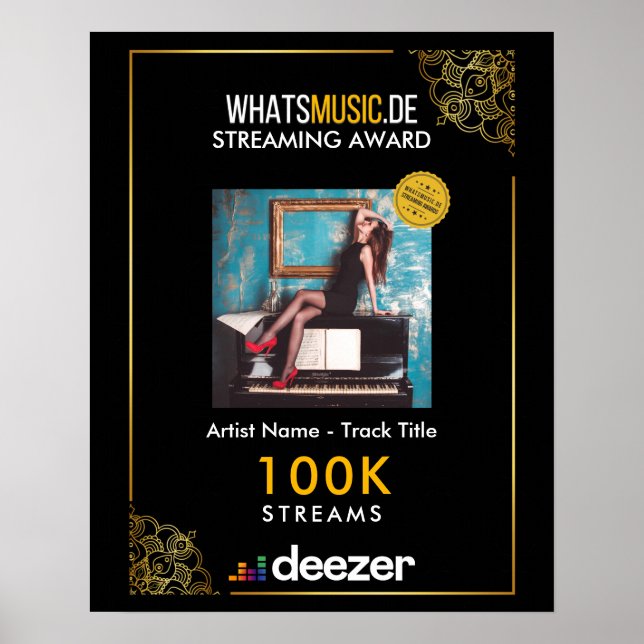 Póster Deezer Music Streaming Award Poster (Frente)