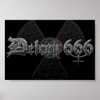 Póster Defcon 666 Satanic metal band poster