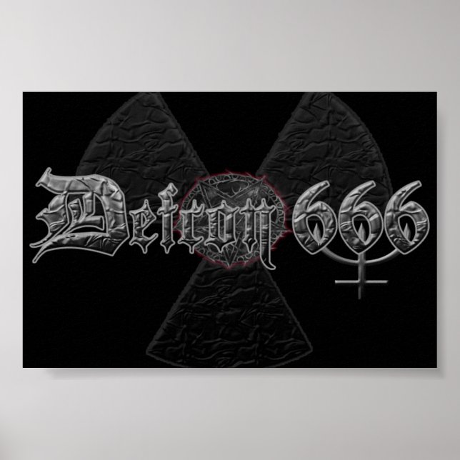 Póster Defcon 666 Satanic metal band poster (Frente)