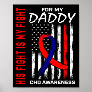 Póster Defecto Cardíaco Congénito Chd Concienciación Papá