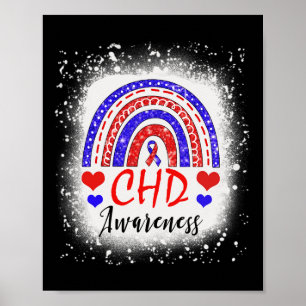 Póster Defecto Congénito Del Corazón Chd Con Bleached De 