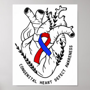 Póster Defectos cardíacos congénitos Conciencia Corazón