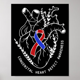 Póster Defectos congénitos del corazón Conciencia Enferme