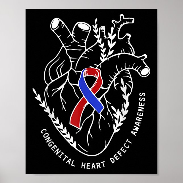 Póster Defectos congénitos del corazón Conciencia Enferme (Frente)