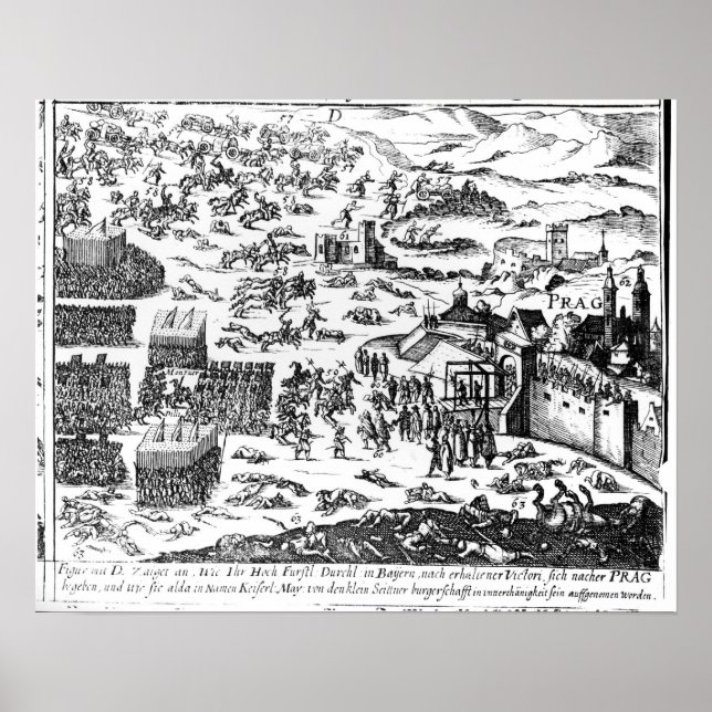 Póster Defensa de Praga, 1618 (Frente)