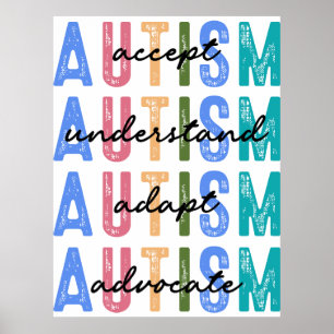 Póster Defensa del autismo