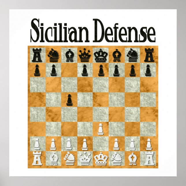 Póster Defensa siciliana (Frente)