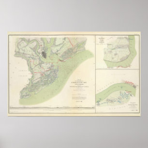 Póster Defensas de Charleston, campo de batalla de